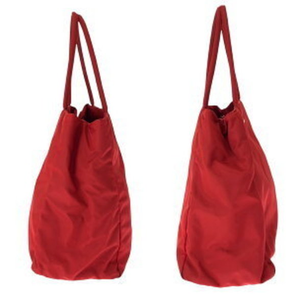 PRADA Tessuto triangle red nylon Tote Bag - Picture 8 of 9